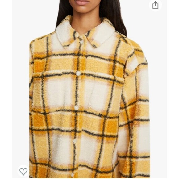 Bandier Sherpa Jacket Women's Plus XXL Yellow Sincerely Jules X Aspen Sherpa B2 - Picture 1 of 12